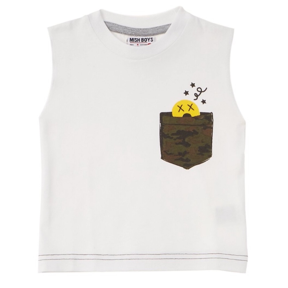 🆕 MISH MISH pocket skull muscle t-shirt
